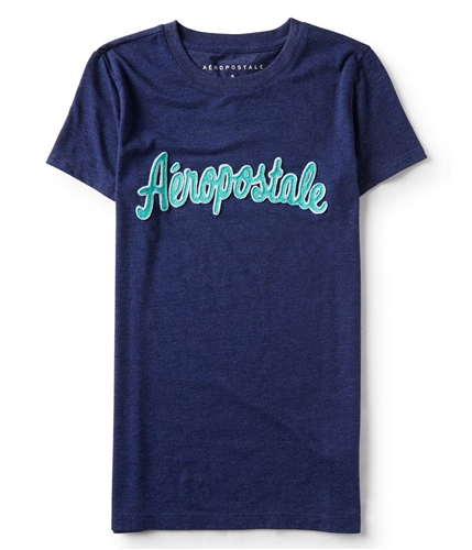 Aeropostale Womens Heathered Texture Graphic T-Shirt 427 M
