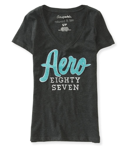 Aeropostale Womens Metallic Logo Embellished T-Shirt 017 S