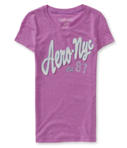 Aeropostale Womens Rhinestone NYC Embellished T-Shirt 565 M