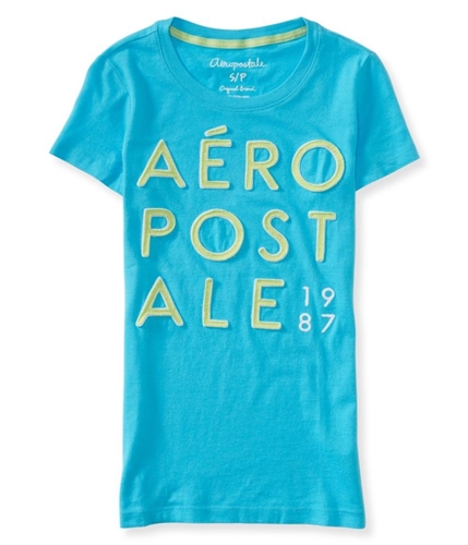 Aeropostale Womens Appliqu? Stack Graphic T-Shirt 154 XS