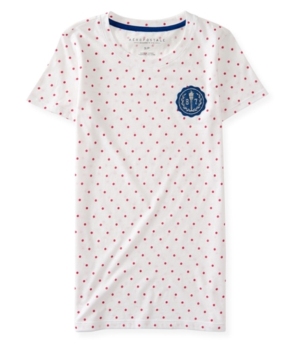 Aeropostale Womens Polka Dot Crest Embellished T-Shirt 586 XS