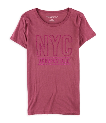 Aeropostale Womens Sequin NYC Embellished T-Shirt 656 XS