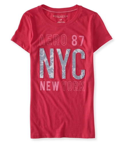 Aeropostale Womens Filled NYC 87 Embellished T-Shirt 586 S