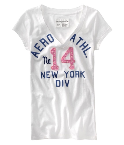 Aeropostale Womens #14 Aero Graphic T-Shirt bleachpink XS