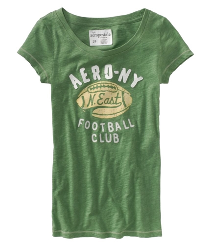 Aeropostale Womens Ny N.east Football Graphic T-Shirt lilygreen XS