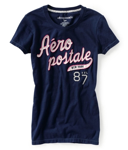 Aeropostale Womens New York 87 Graphic T-Shirt navyni XL