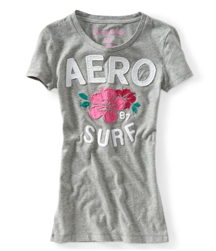 Aeropostale Womens Aero Surf Floral Graphic T-Shirt 052 S