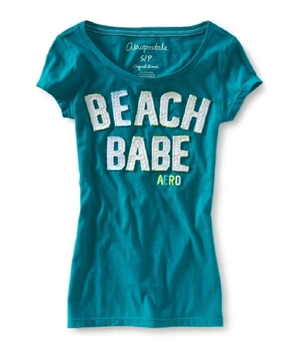 Aeropostale Womens Beach Babe Graphic T-Shirt 160 S