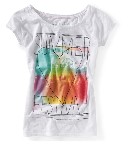 Aeropostale Womens Summer Festival Dolman Graphic T-Shirt 102 XS
