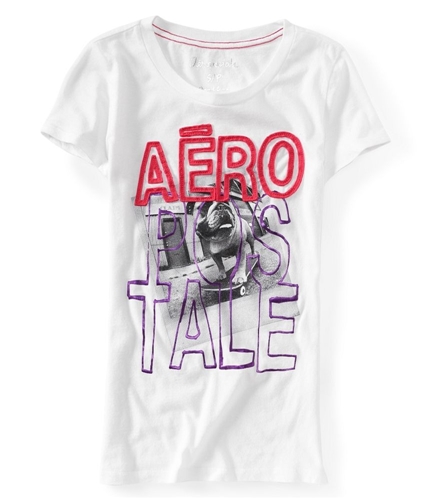 Aeropostale Womens Skateboard Dog Graphic T-Shirt 102 S
