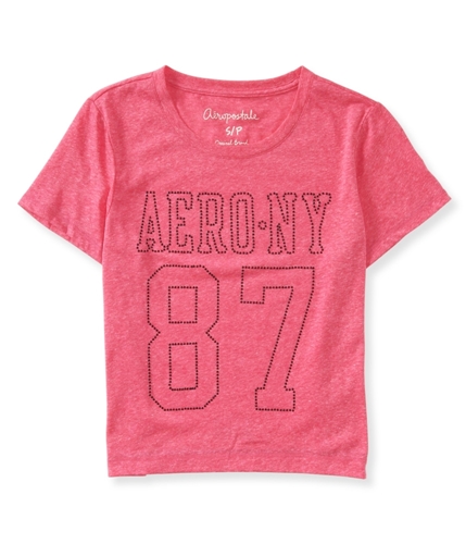 Aeropostale Womens NY 87 Studded Embellished T-Shirt 677 S