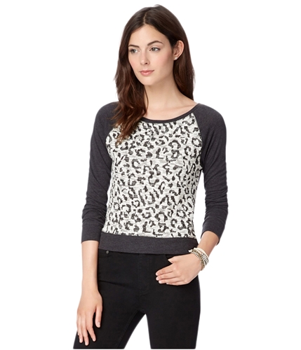 Aeropostale Womens Leopard Print Sweatshirt 001 S