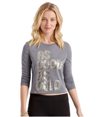 Aeropostale Womens As Good As Gold Graphic T-Shirt 001 XS