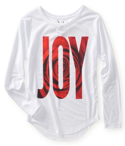 Aeropostale Womens Rose Print Joy Graphic T-Shirt 102 XS