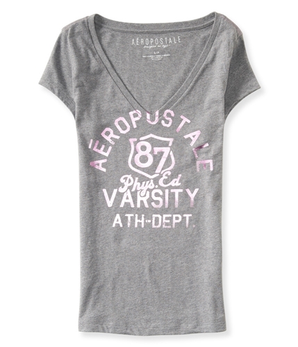 Aeropostale Womens Foil Varsity Graphic T-Shirt 53 S