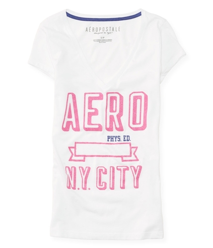 Aeropostale Womens NY City Glitter Graphic T-Shirt 102 M