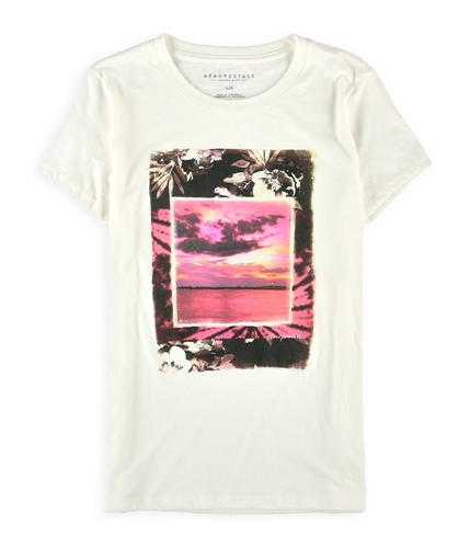 Aeropostale Womens Framed Sunset Graphic T-Shirt 047 L