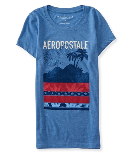Aeropostale Womens Tropical Logo Graphic T-Shirt 419 XS