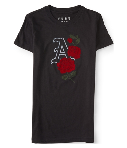 Aeropostale Womens Velvet Roses Graphic T-Shirt 001 XS