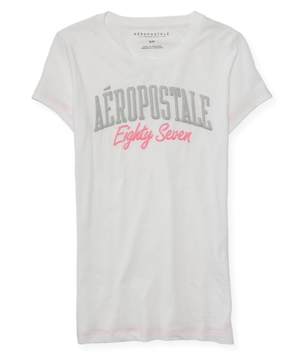 Aeropostale Womens Glittered Eighty Seven Graphic T-Shirt 102 XL