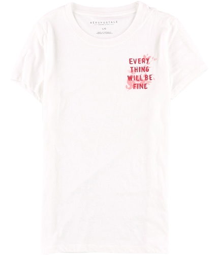 Aeropostale Womens Everything Will Be Fine Graphic T-Shirt 102 L