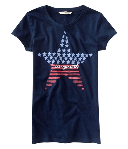 Aeropostale Womens 4th Of July Inspired Graphic T-Shirt navynightblue XS