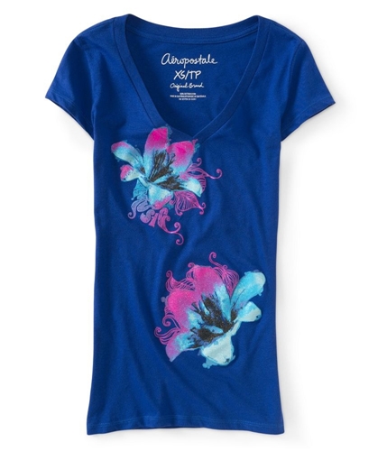 Aeropostale Womens Fun Glittery Graphic T-Shirt 488 M