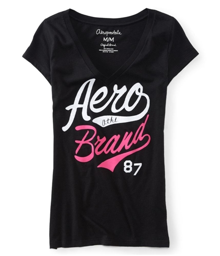 Aeropostale Womens Glitter Script Graphic T-Shirt 1 XS
