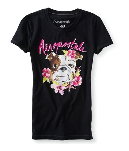 Aeropostale Womens Aero Flowery Bulldog Graphic T-Shirt 001 XS