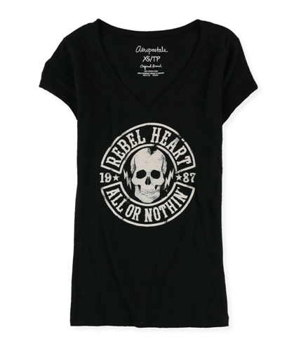 Aeropostale Womens Rebel Heart Graphic T-Shirt 1 XS