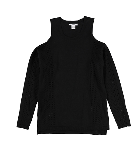 bar III Womens Cold Shoulder Pullover Sweater deepblack XS