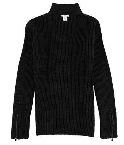 bar III Womens Choker-Neck Pullover Sweater deepblack XS