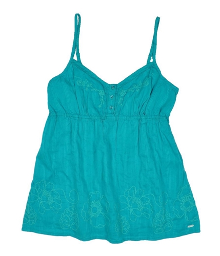 Aeropostale Womens Embellished Floral Cami Tank Top realteal M
