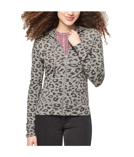 Aeropostale Womens Leopard Hoodie Sweatshirt 053 XS