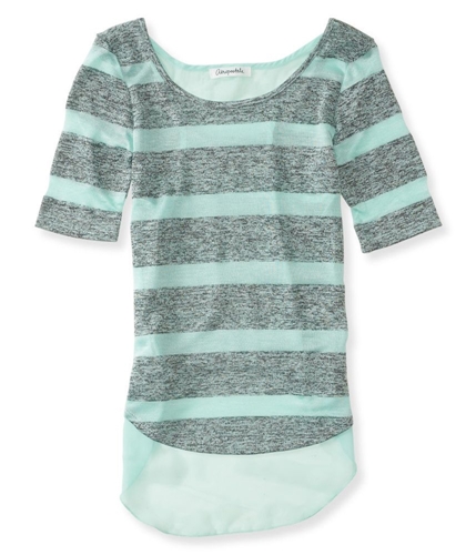 Aeropostale Womens Sheer Striped Pullover Blouse 357 XS