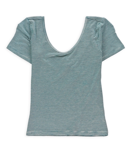 Aeropostale Womens Slim Stripe Crop Graphic T-Shirt 167 XS