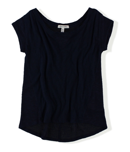 Aeropostale Womens Solid Knit Back Basic T-Shirt 404 XS