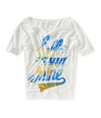 Aeropostale Womens Hello Sun Shine Graphic T-Shirt 102 XS