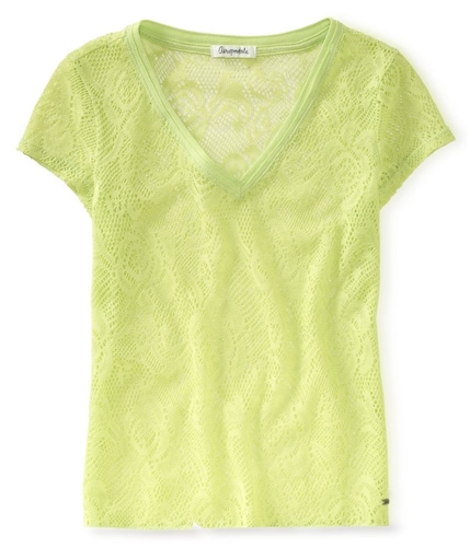 Aeropostale Womens Solid Lace Pullover Blouse 001 S