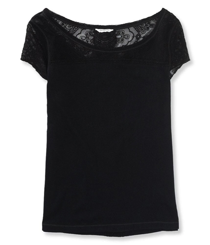 Aeropostale Womens Pieced Lace Embellished T-Shirt 001 S