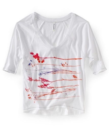 Aeropostale Womens Horizontalrbranch Graphic T-Shirt 102 XS
