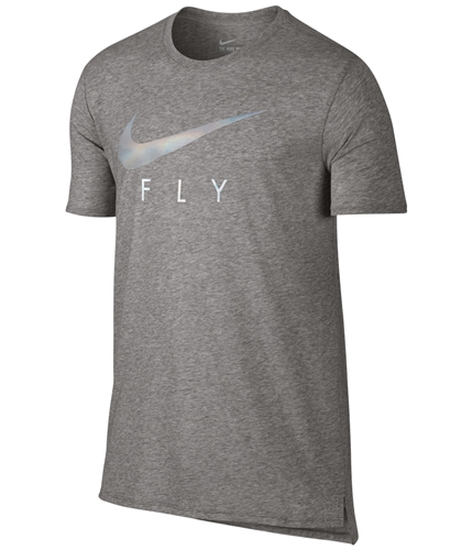 Nike Mens Fly Drop Tail Graphic T-Shirt heathergray M