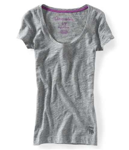 Aeropostale Womens Solid Color Bulldog Graphic T-Shirt 052 XS