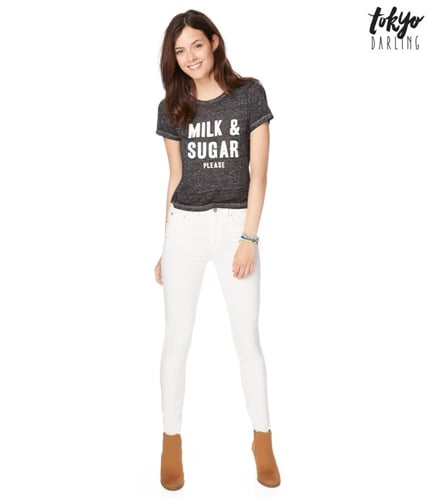 Aeropostale Womens Milk & Sugar Graphic T-Shirt 001 XL