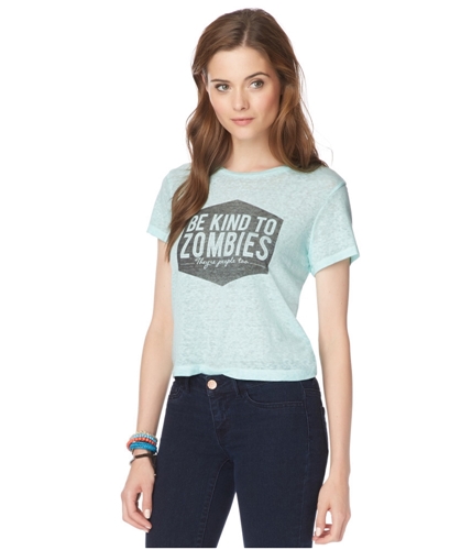 Aeropostale Womens Zombies Are People Graphic T-Shirt 115 XS