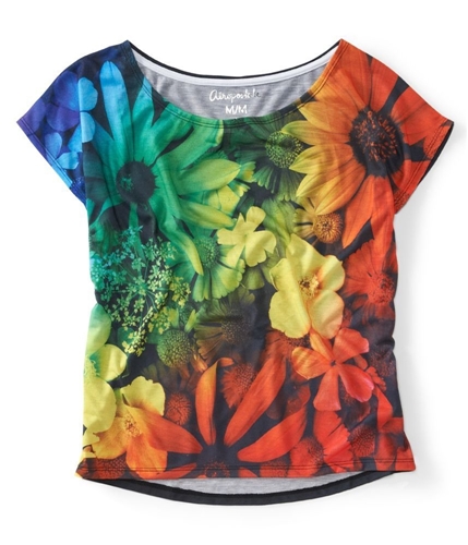 Aeropostale Womens Floral Print Graphic T-Shirt 32 XS