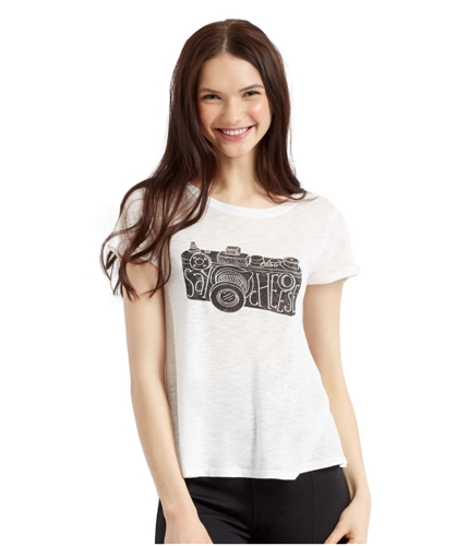 Aeropostale Womens Say Cheese Graphic T-Shirt 102 M