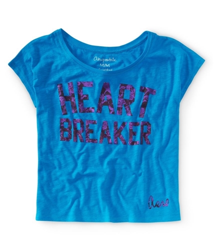 Aeropostale Womens Foil Hearbreaker Graphic T-Shirt 484 XS