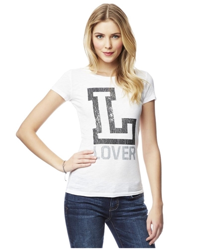 Aeropostale Womens LOVER Graphic T-Shirt 102 XS