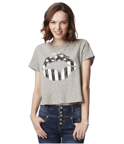 Aeropostale Womens American Kiss Boxy Graphic T-Shirt 52 M